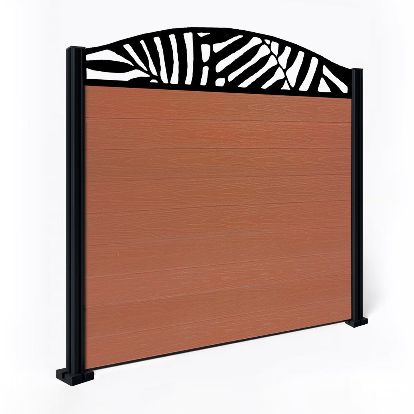 Composite Fence Kit - with Curved Leafy Trellis