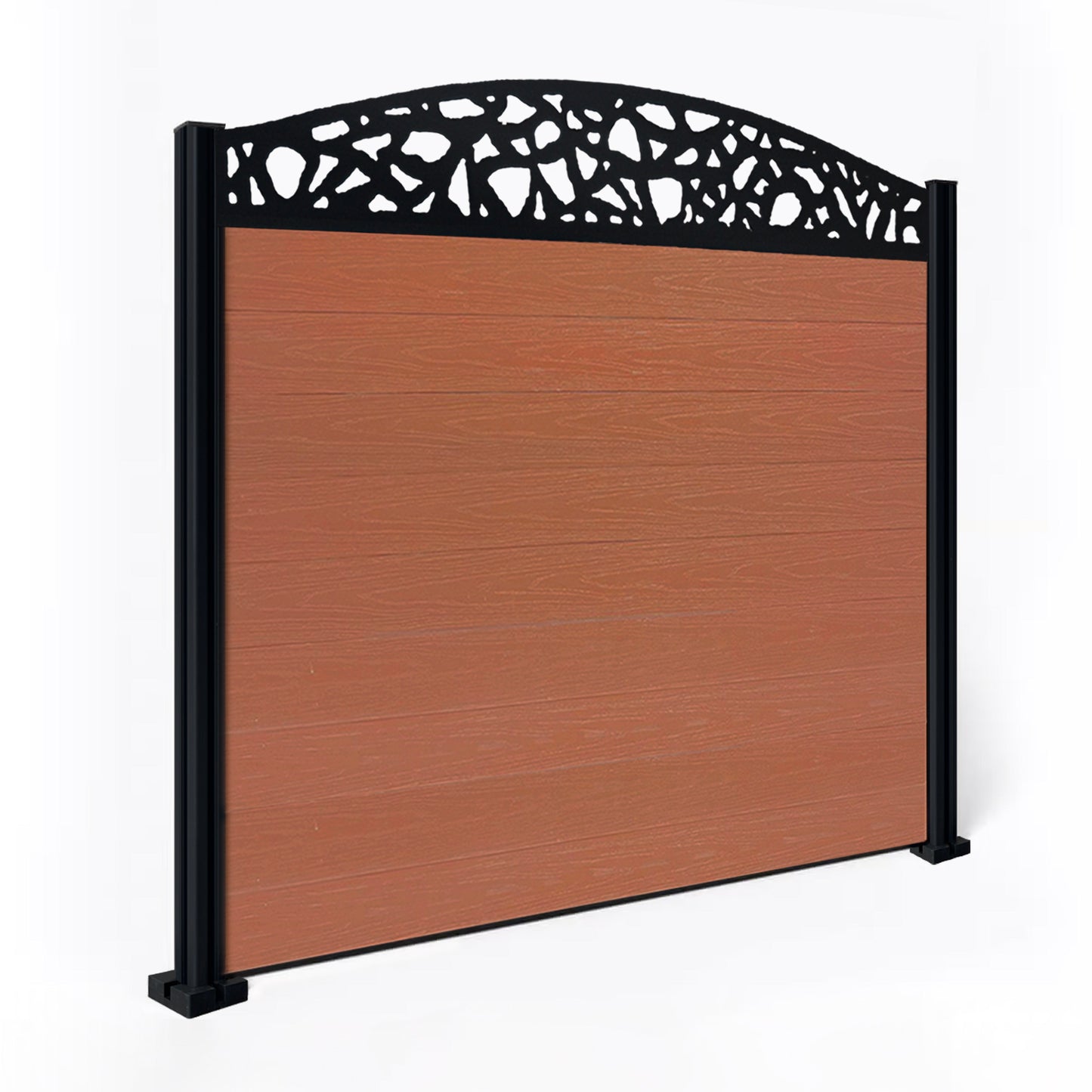 Composite Fence Kit - with Curved Pebble Trellis