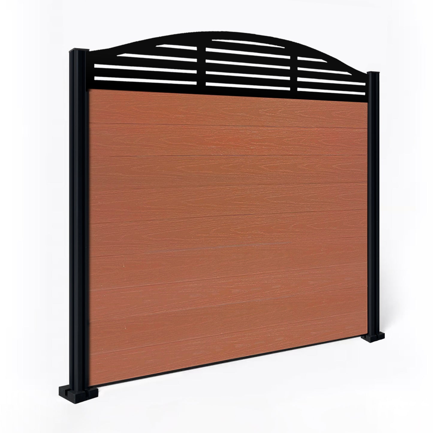 Composite Fence Kit - with Curved Slat Trellis