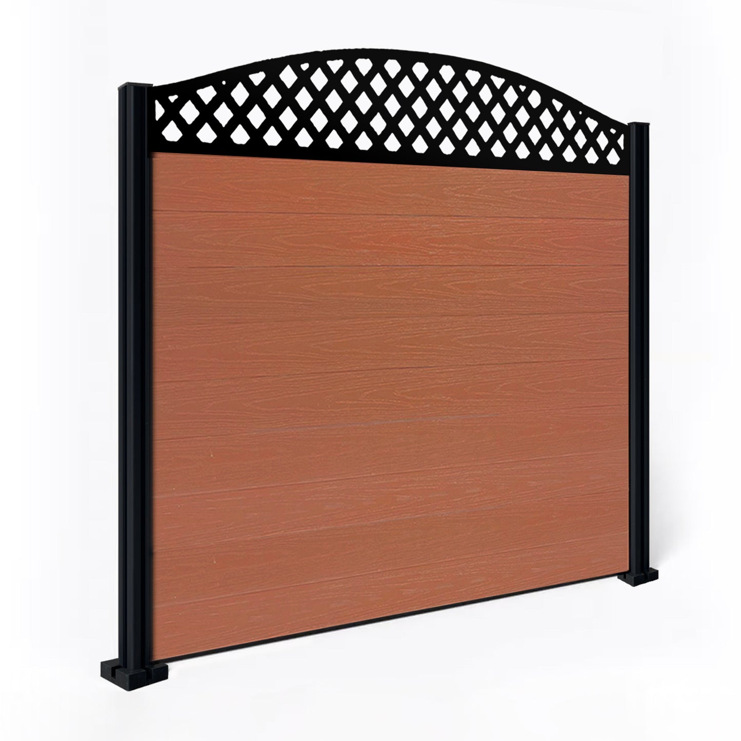 Composite Fence Kit - with Curved Wave Trellis