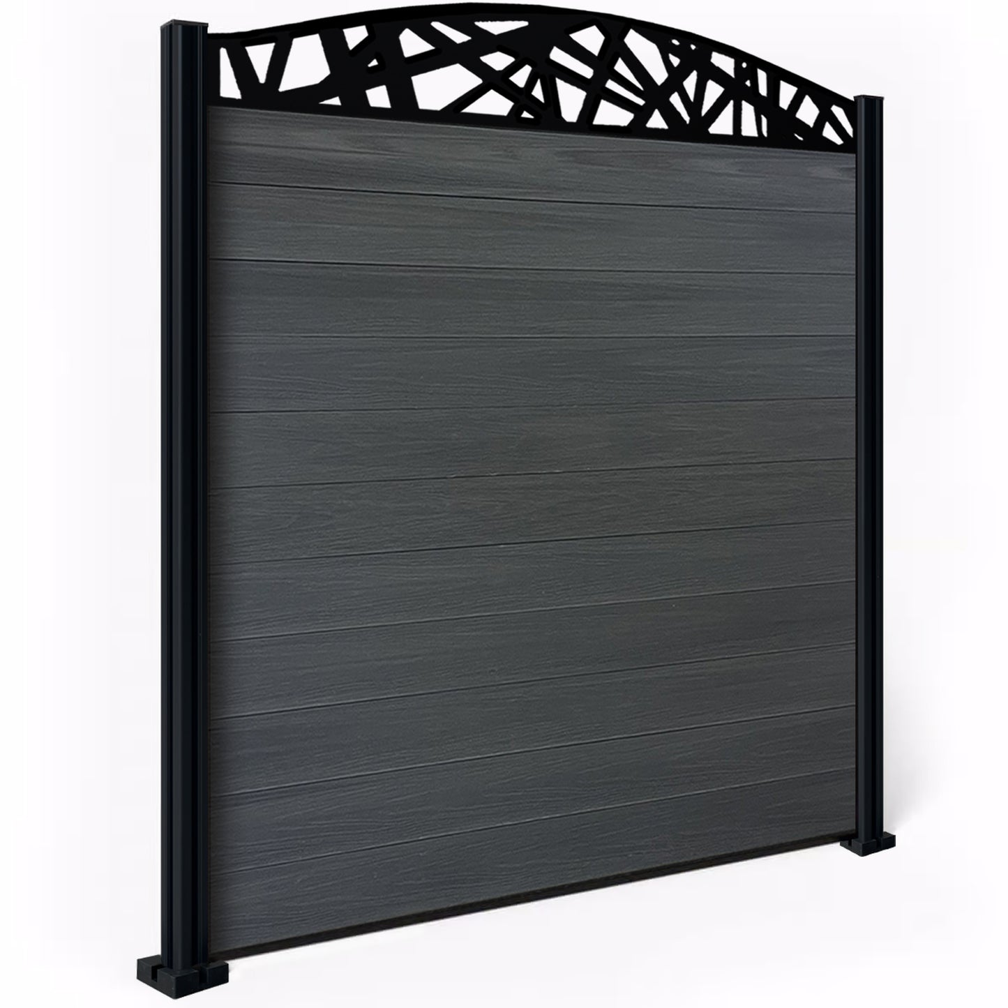 Composite Fence Kit - with Curved Laser Trellis