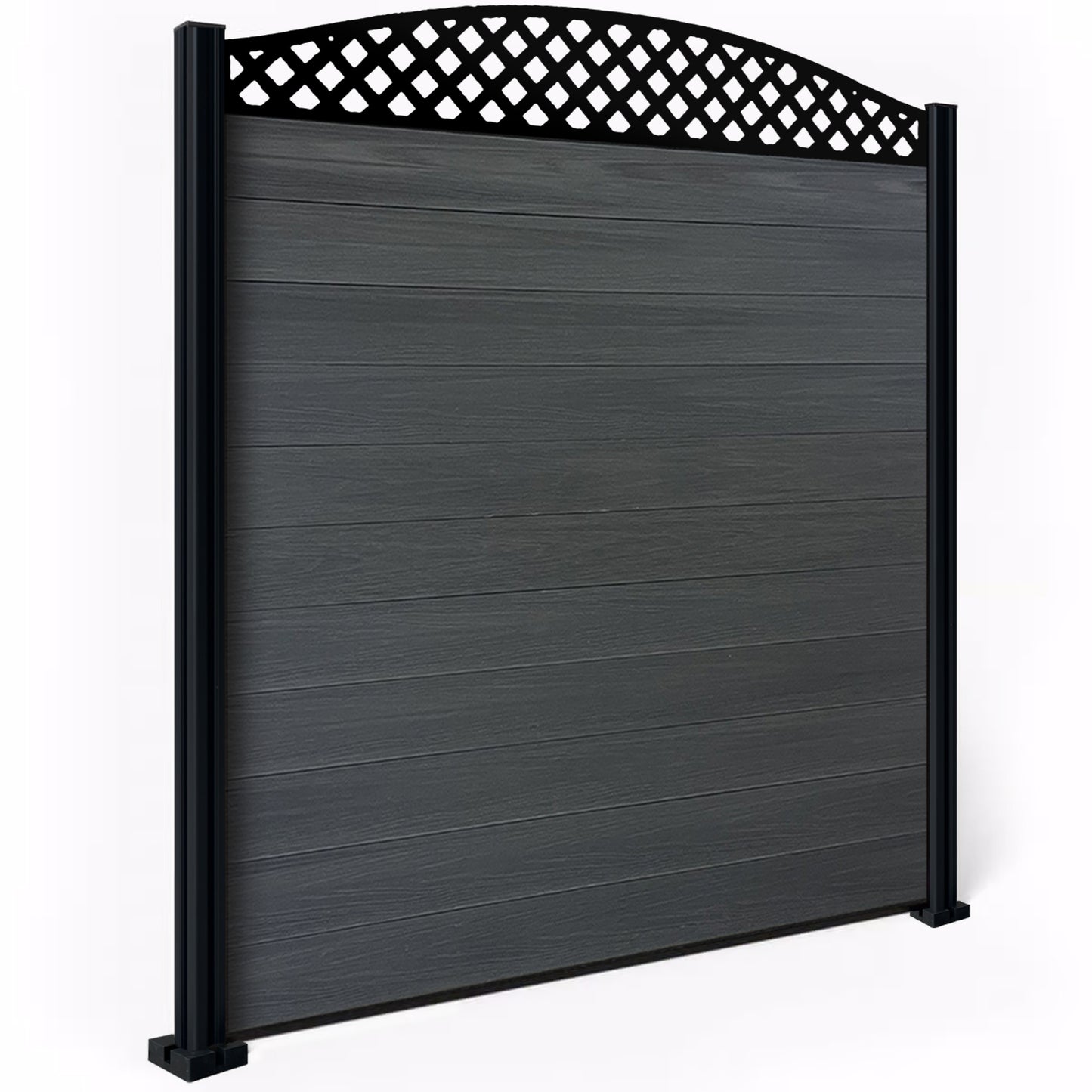 Composite Fence Kit - with Curved Wave Trellis