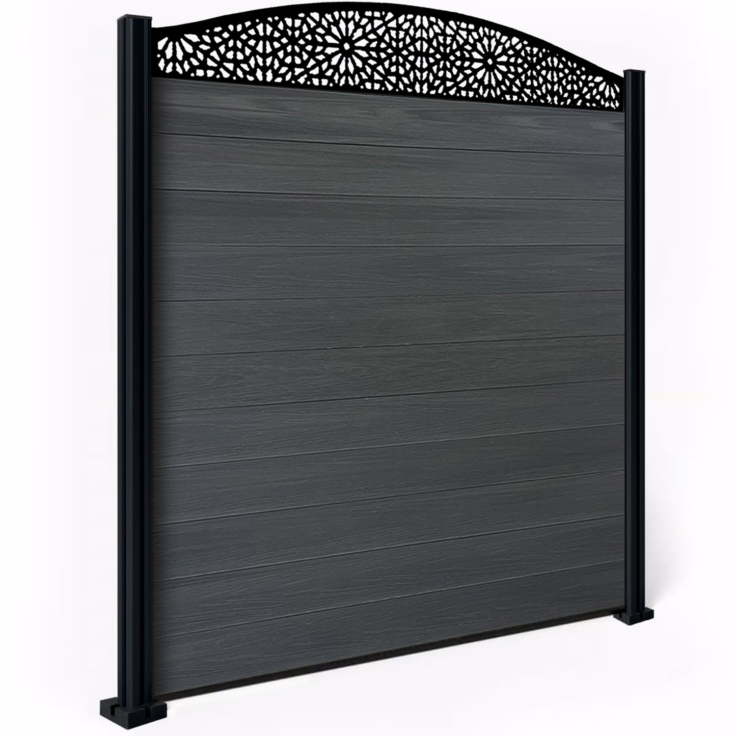 Composite Fence Kit - with Curved Morocco Trellis
