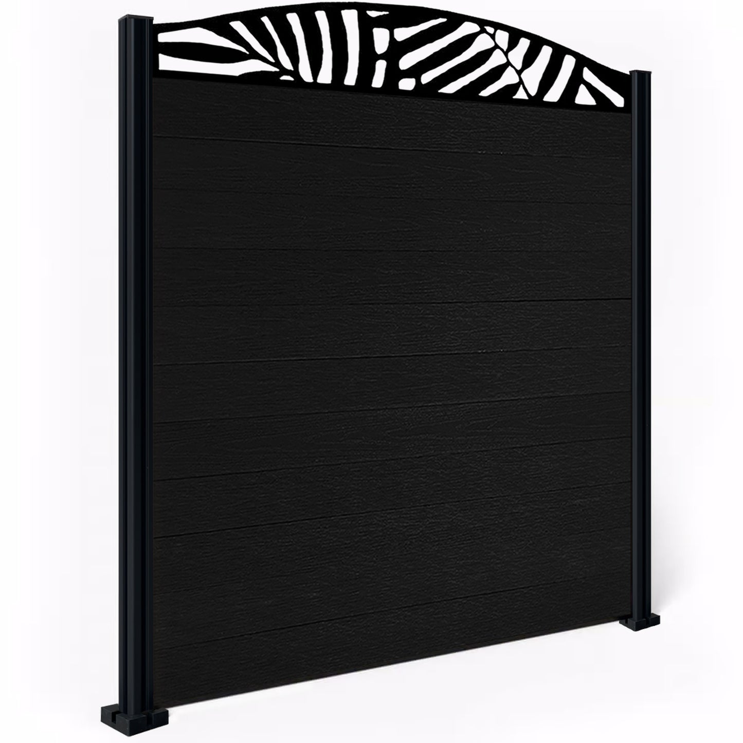 Composite Fence Kit - with Curved Leafy Trellis