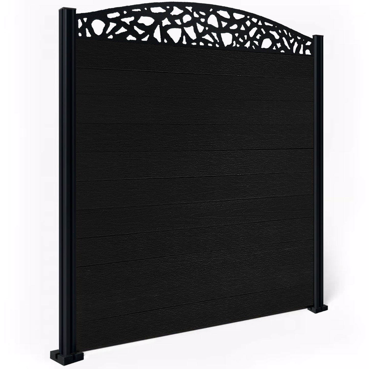 Composite Fence Kit - with Curved Pebble Trellis