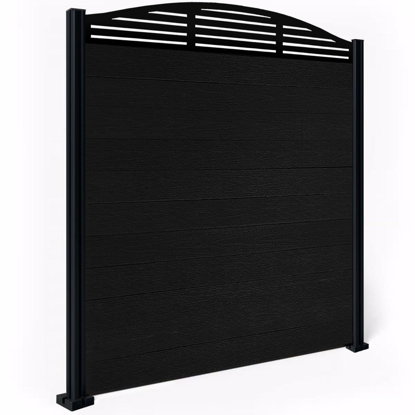 Composite Fence Kit - with Curved Slat Trellis