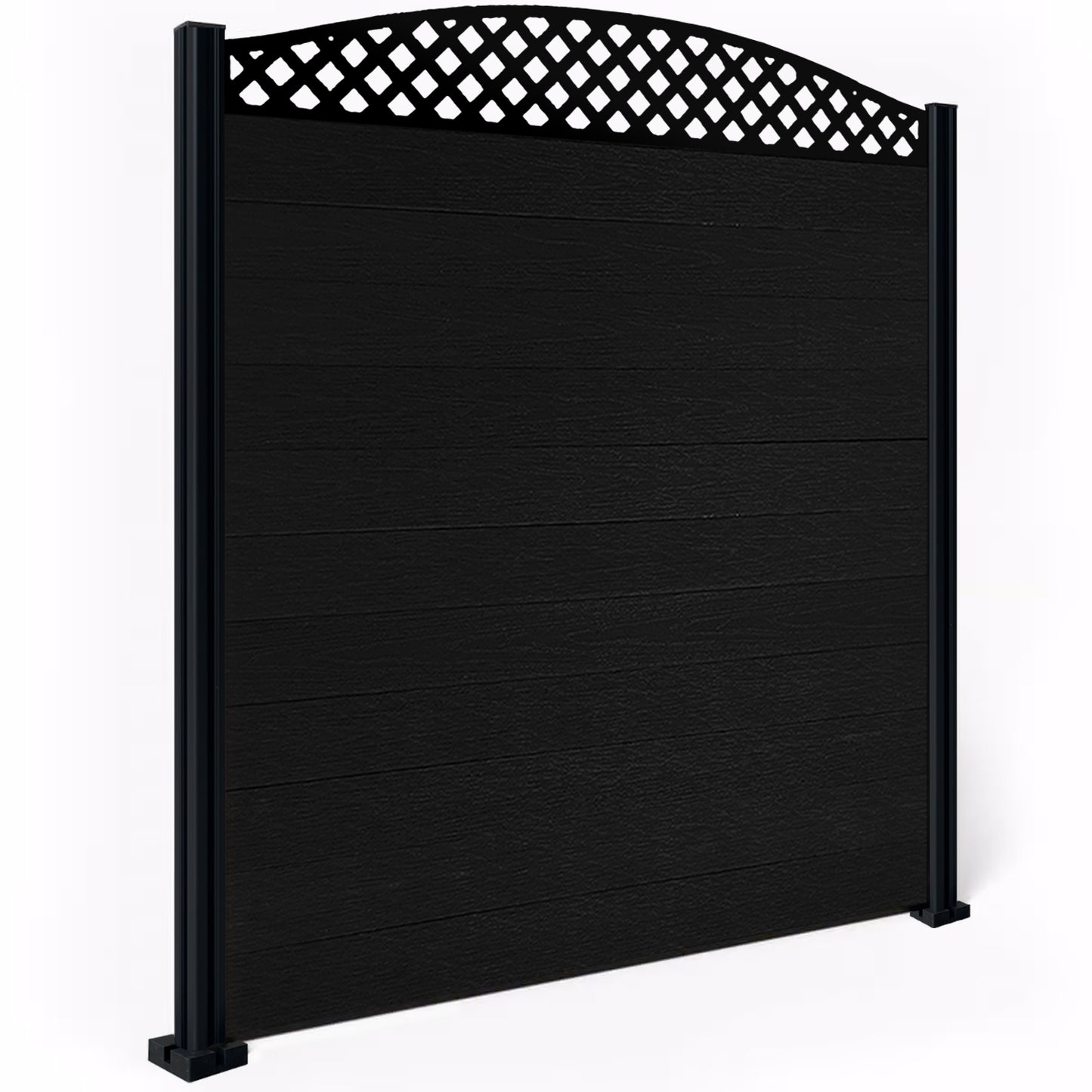 Composite Fence Kit - with Curved Wave Trellis