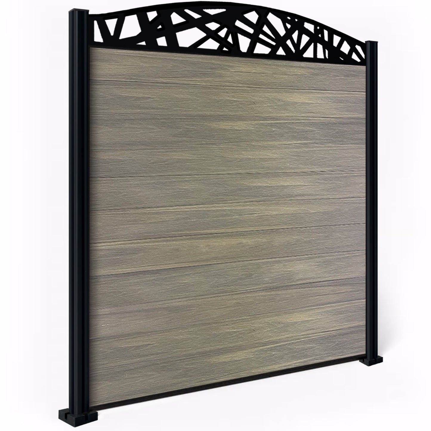 Composite Fence Kit - with Curved Laser Trellis