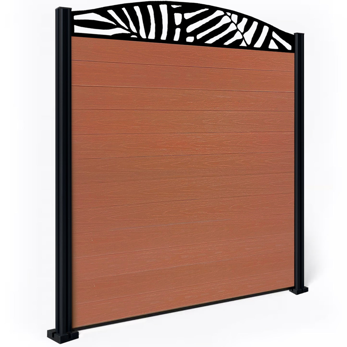 Composite Fence Kit - with Curved Leafy Trellis