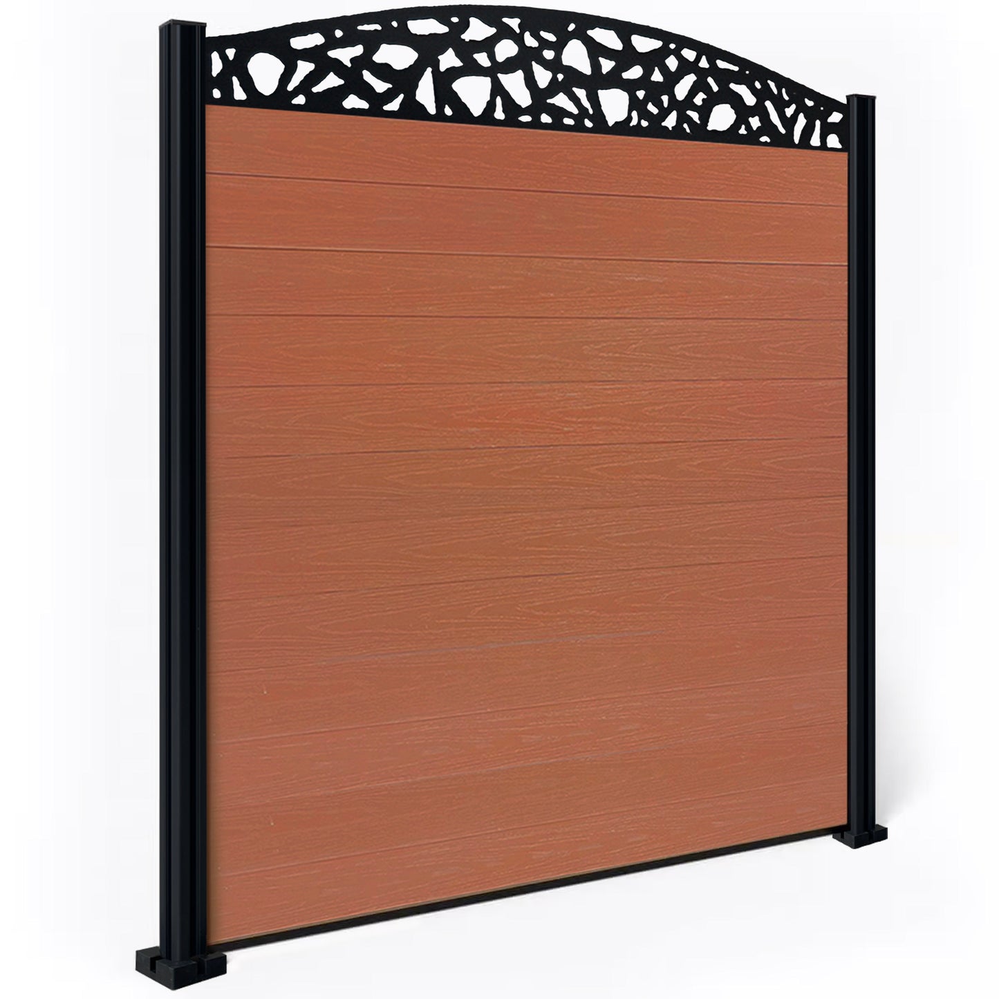 Composite Fence Kit - with Curved Pebble Trellis