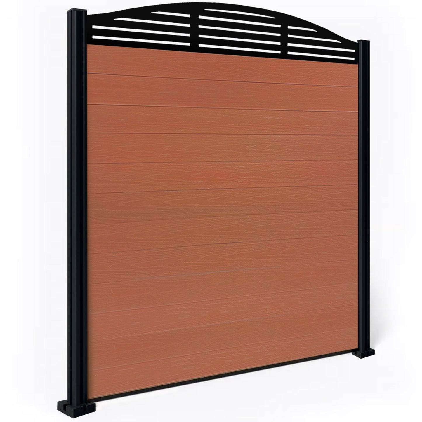 Composite Fence Kit - with Curved Slat Trellis