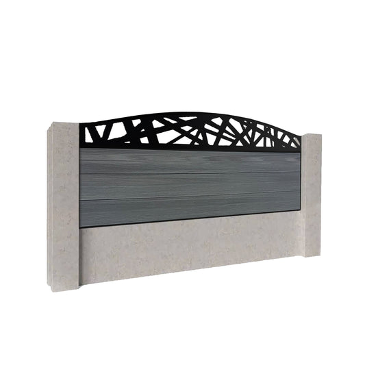 Composite Fence Kit - with Curved Laser Trellis