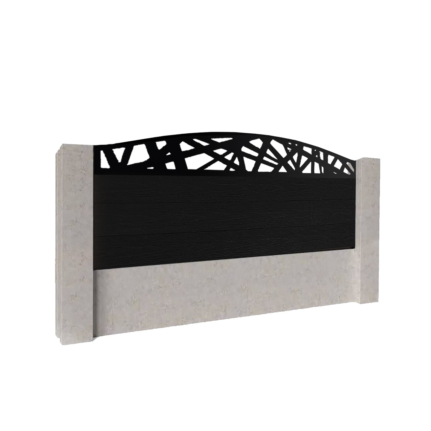 Composite Fence Kit - with Curved Laser Trellis