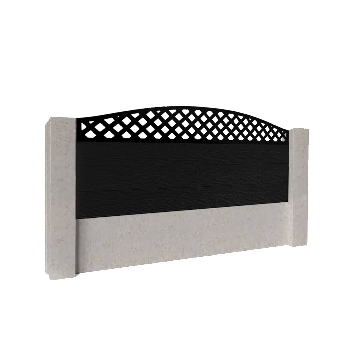 Composite Fence Kit - with Curved Wave Trellis