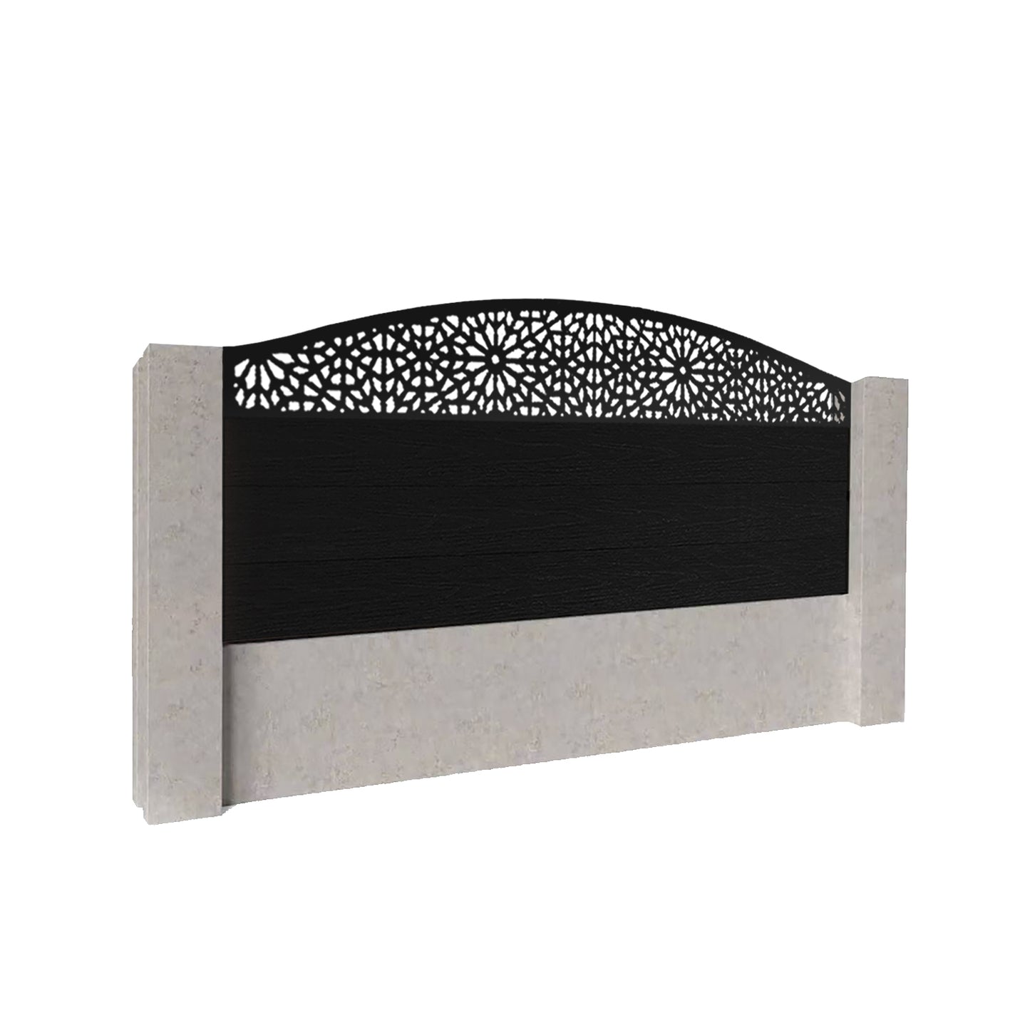 Composite Fence Kit - with Curved Morocco Trellis