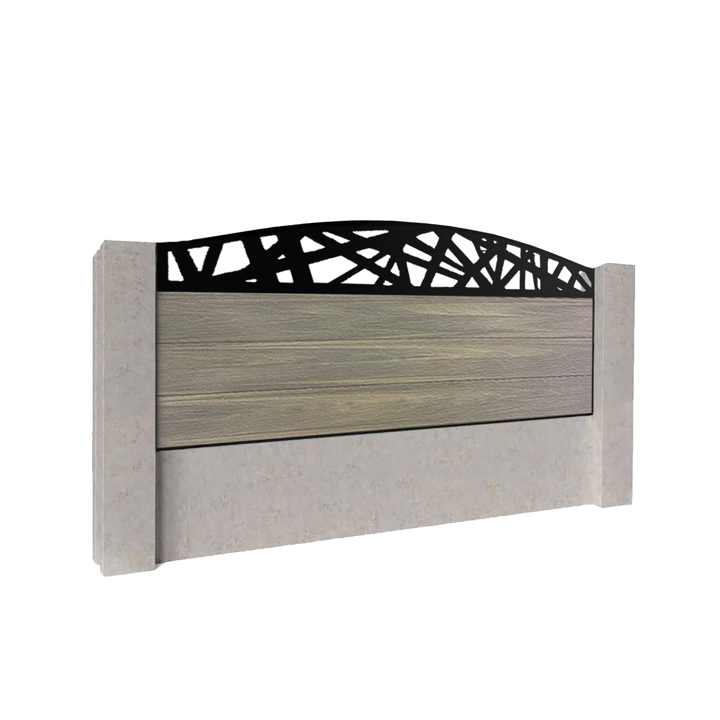 Composite Fence Kit - with Curved Laser Trellis