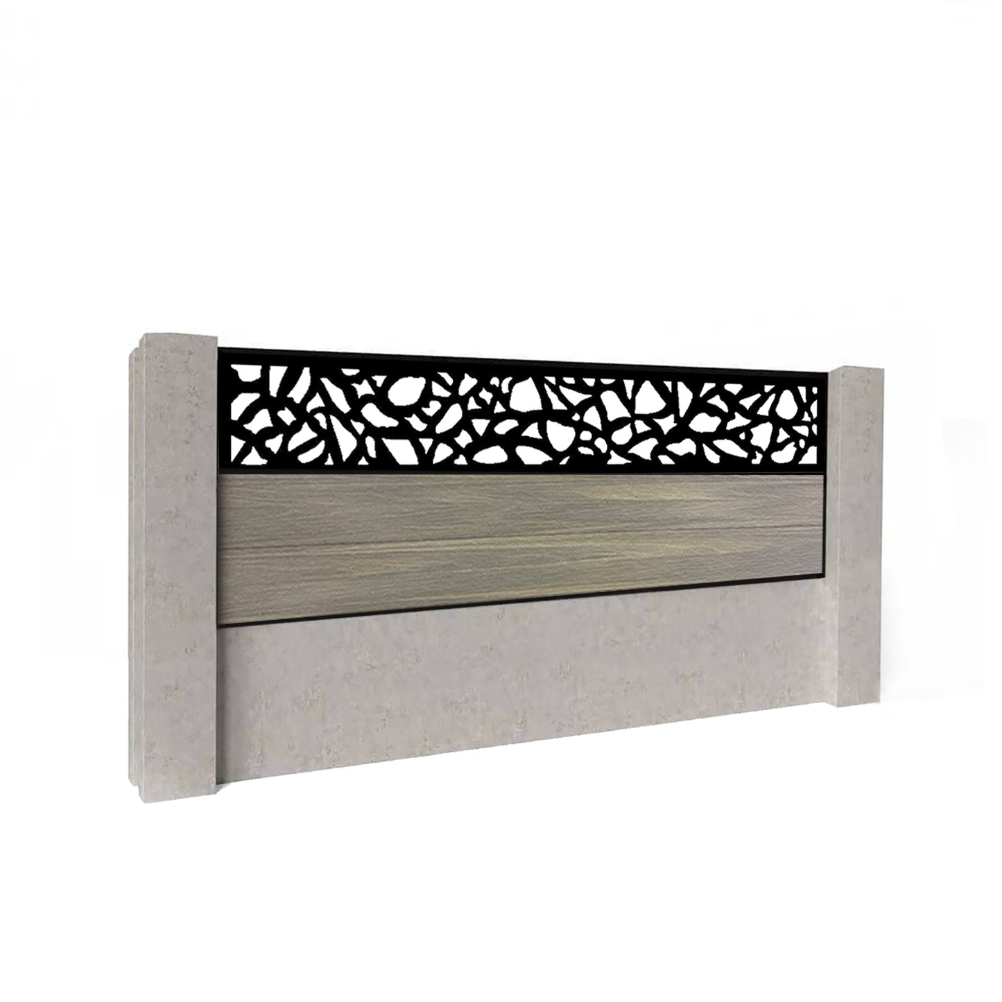 Composite Fence Kit - with Pebble Trellis