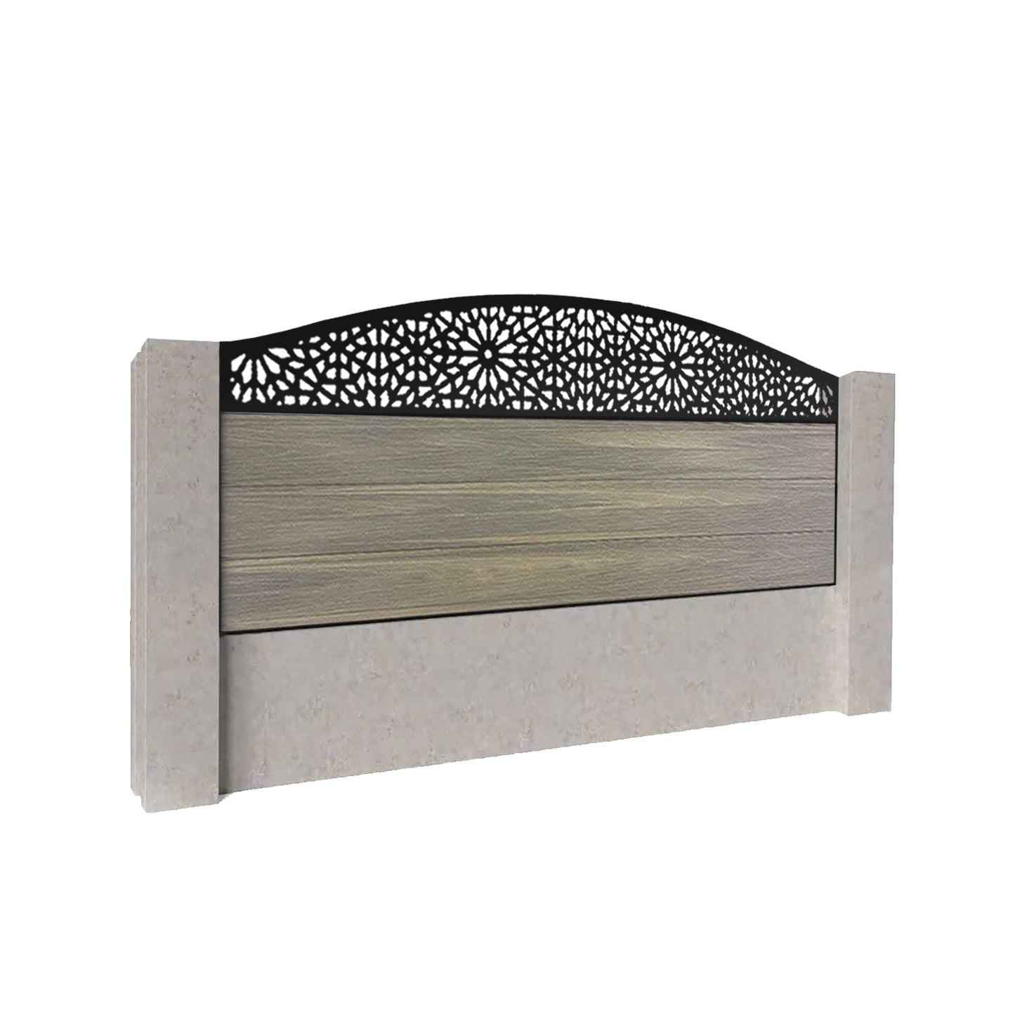 Composite Fence Kit - with Curved Morocco Trellis