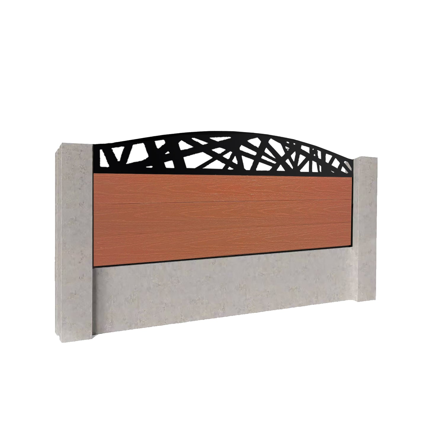 Composite Fence Kit - with Curved Laser Trellis