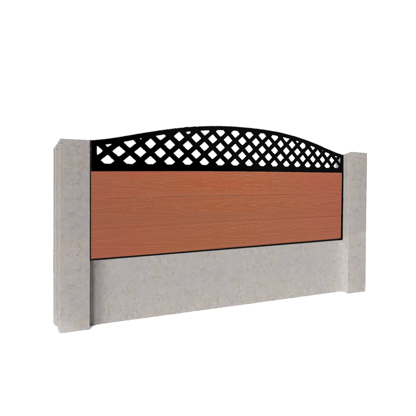 Composite Fence Kit - with Curved Wave Trellis