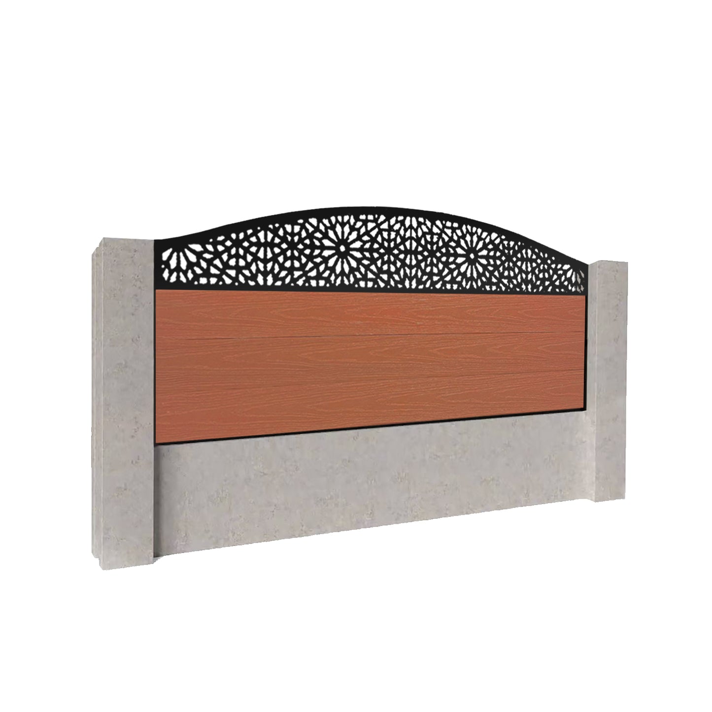 Composite Fence Kit - with Curved Morocco Trellis