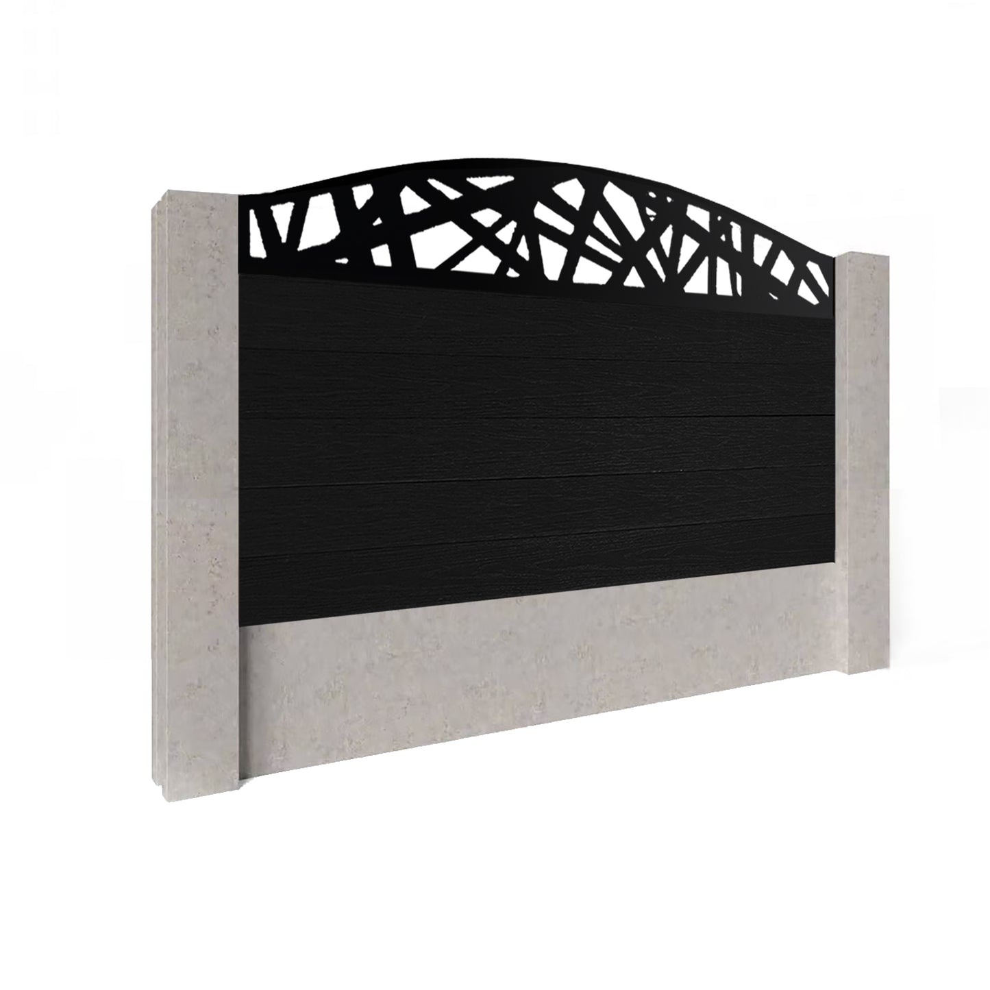 Composite Fence Kit - with Curved Laser Trellis