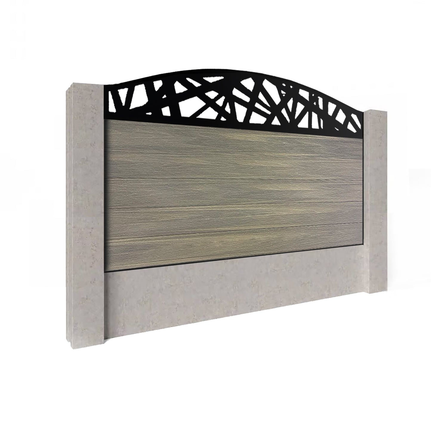 Composite Fence Kit - with Curved Laser Trellis