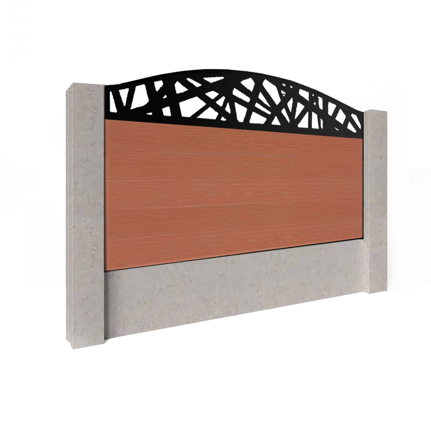 Composite Fence Kit - with Curved Laser Trellis