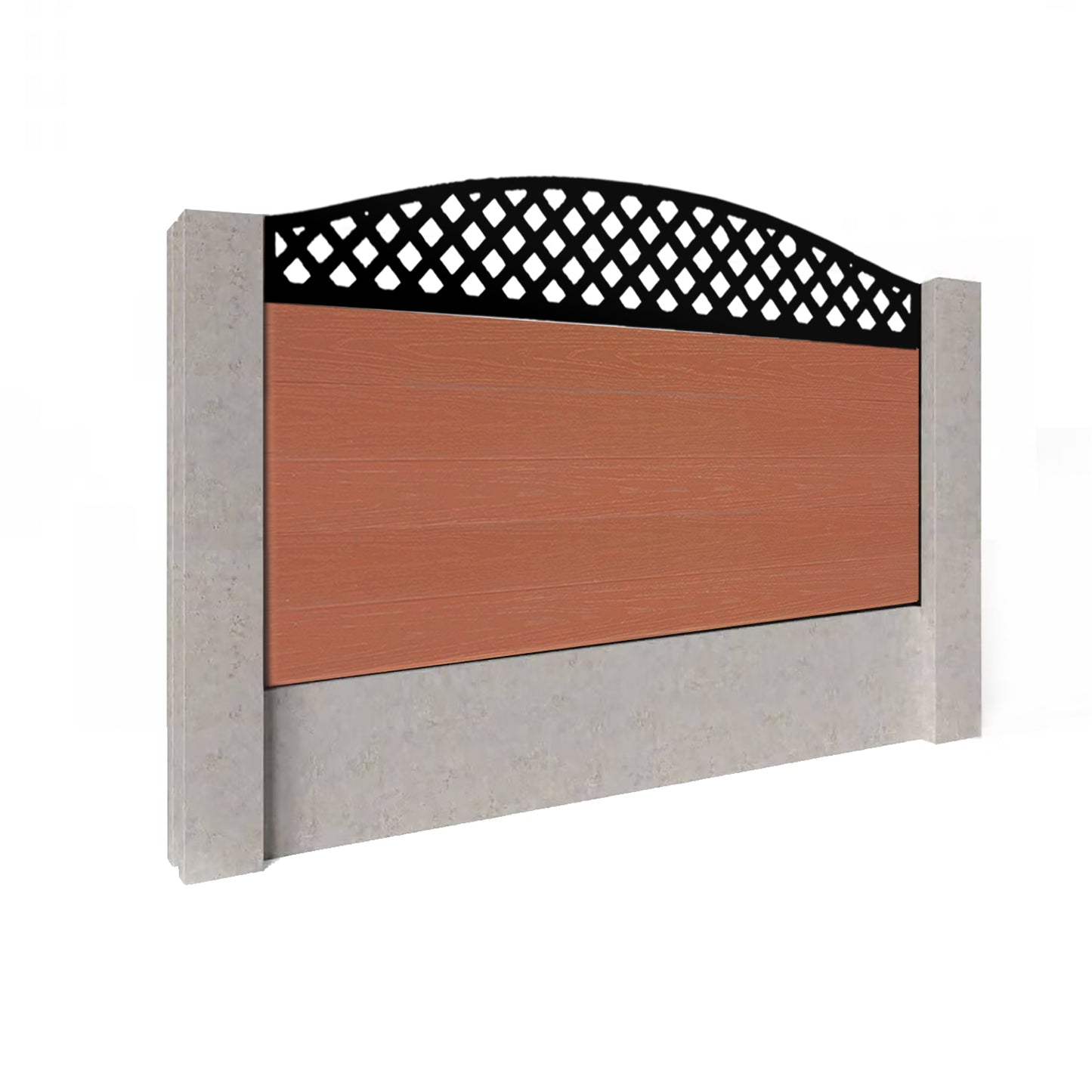 Composite Fence Kit - with Curved Wave Trellis