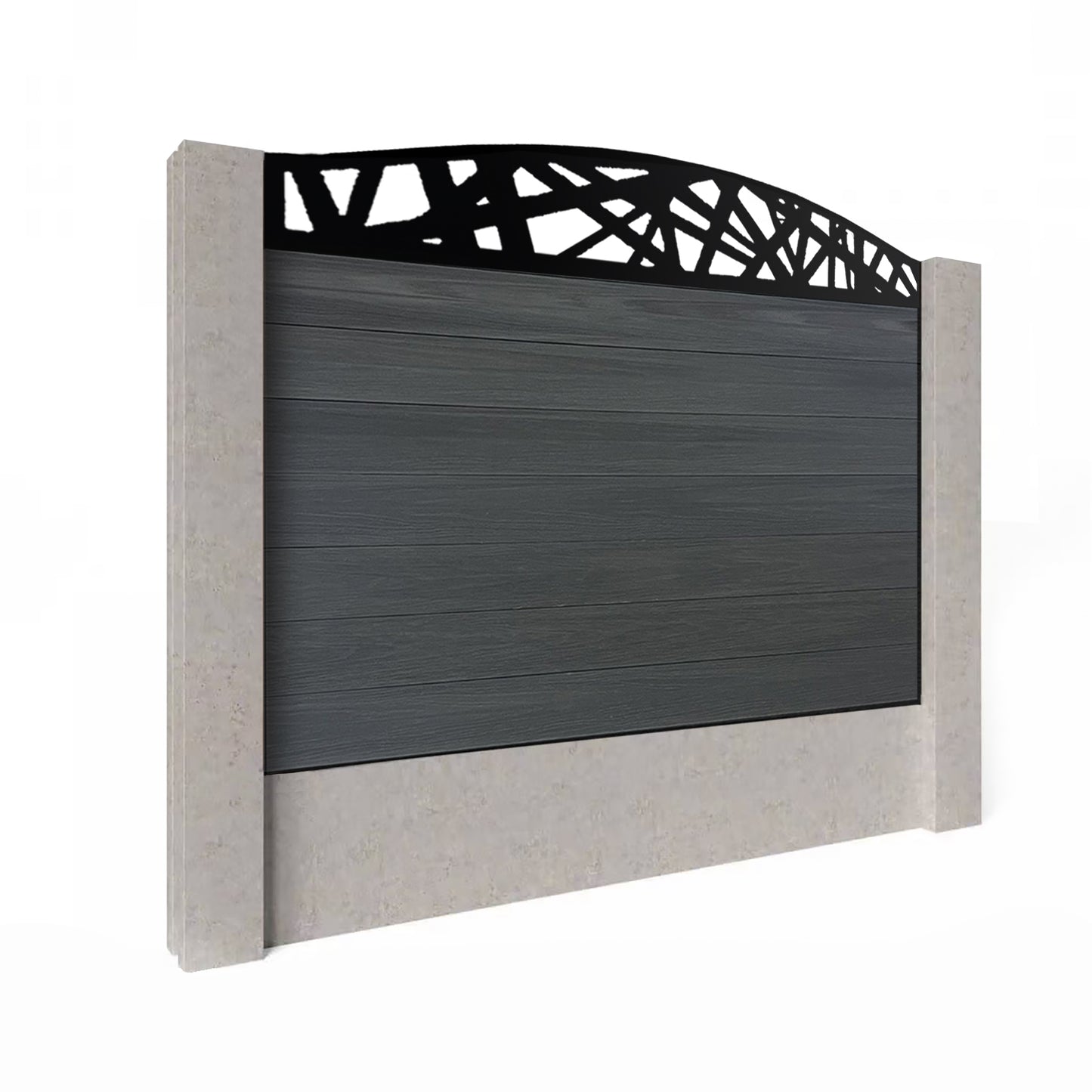 Composite Fence Kit - with Curved Laser Trellis