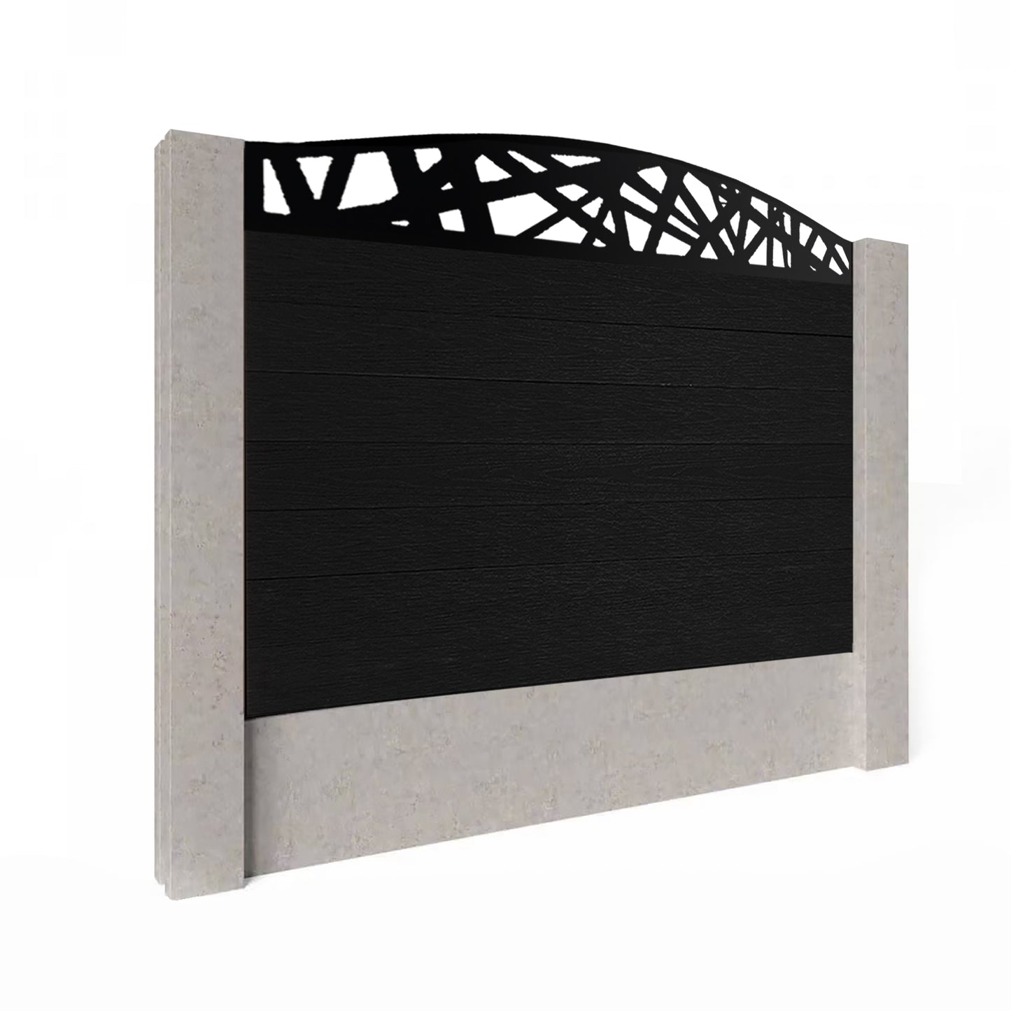 Composite Fence Kit - with Curved Laser Trellis