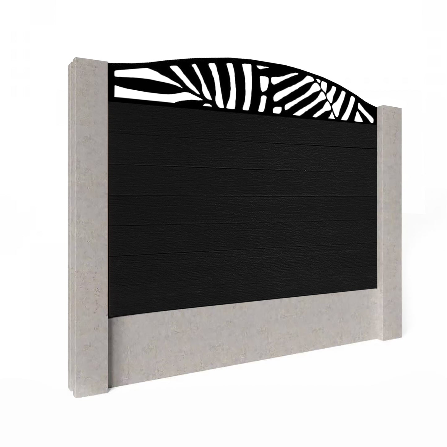 Composite Fence Kit - with Curved Leafy Trellis