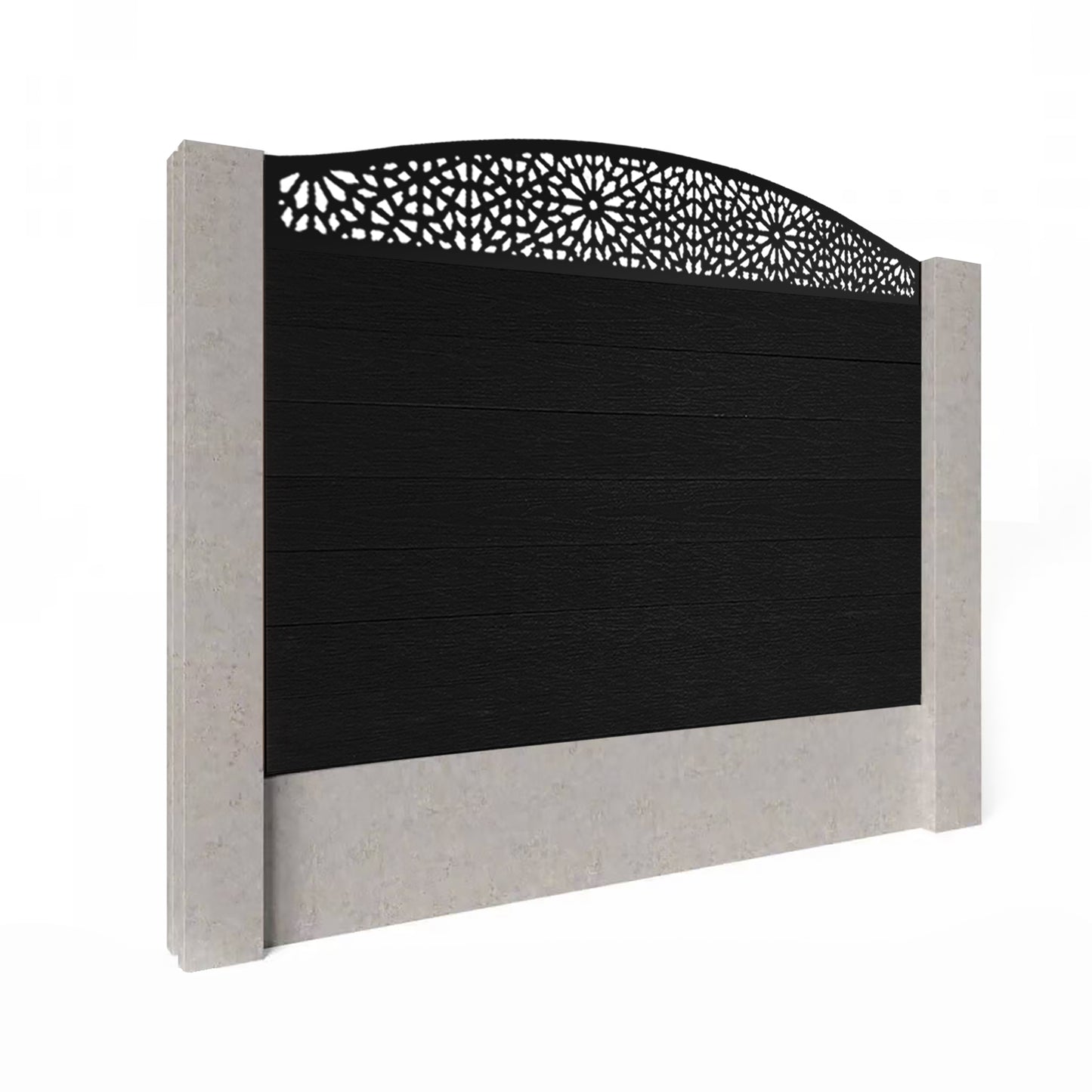 Composite Fence Kit - with Curved Morocco Trellis