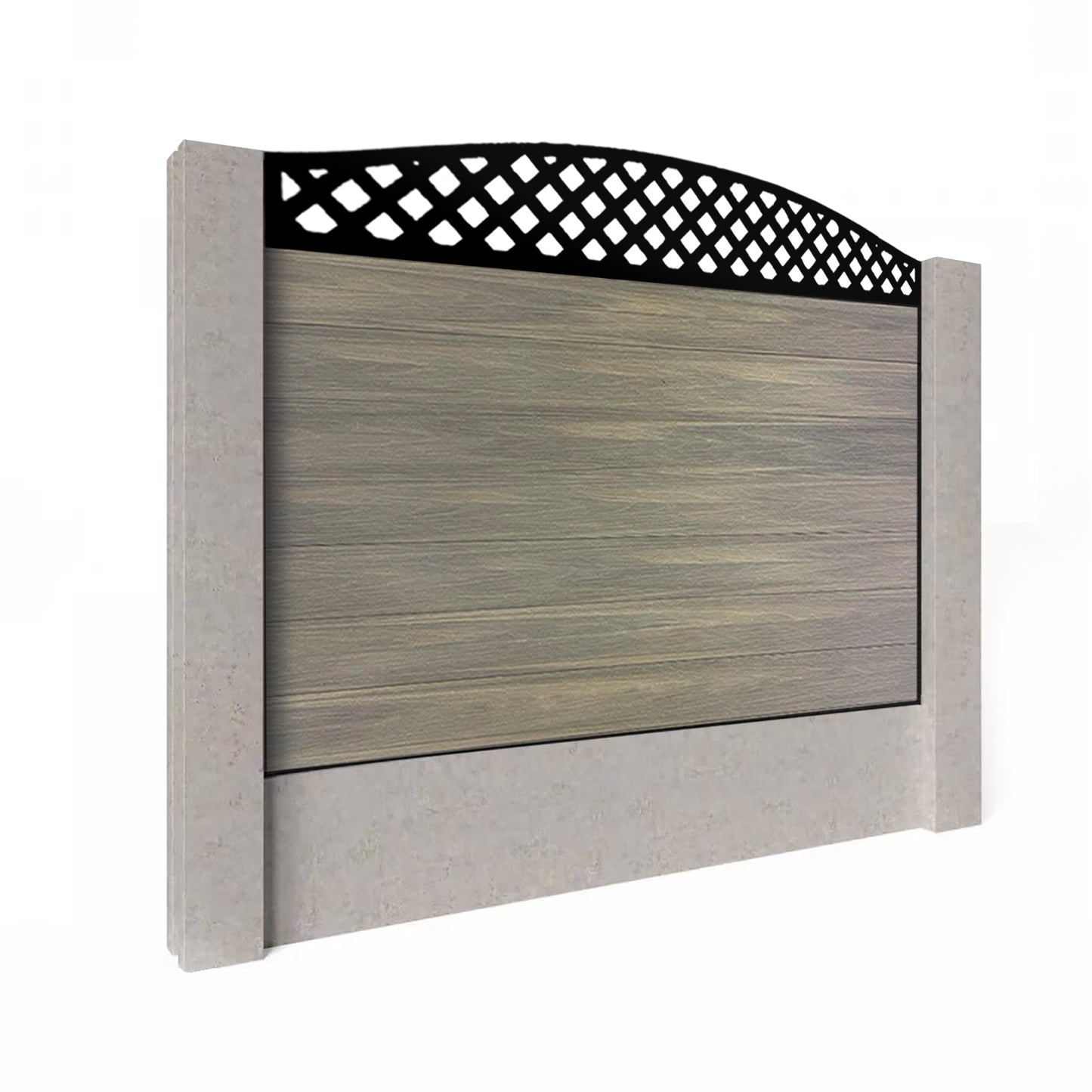 Composite Fence Kit - with Curved Wave Trellis