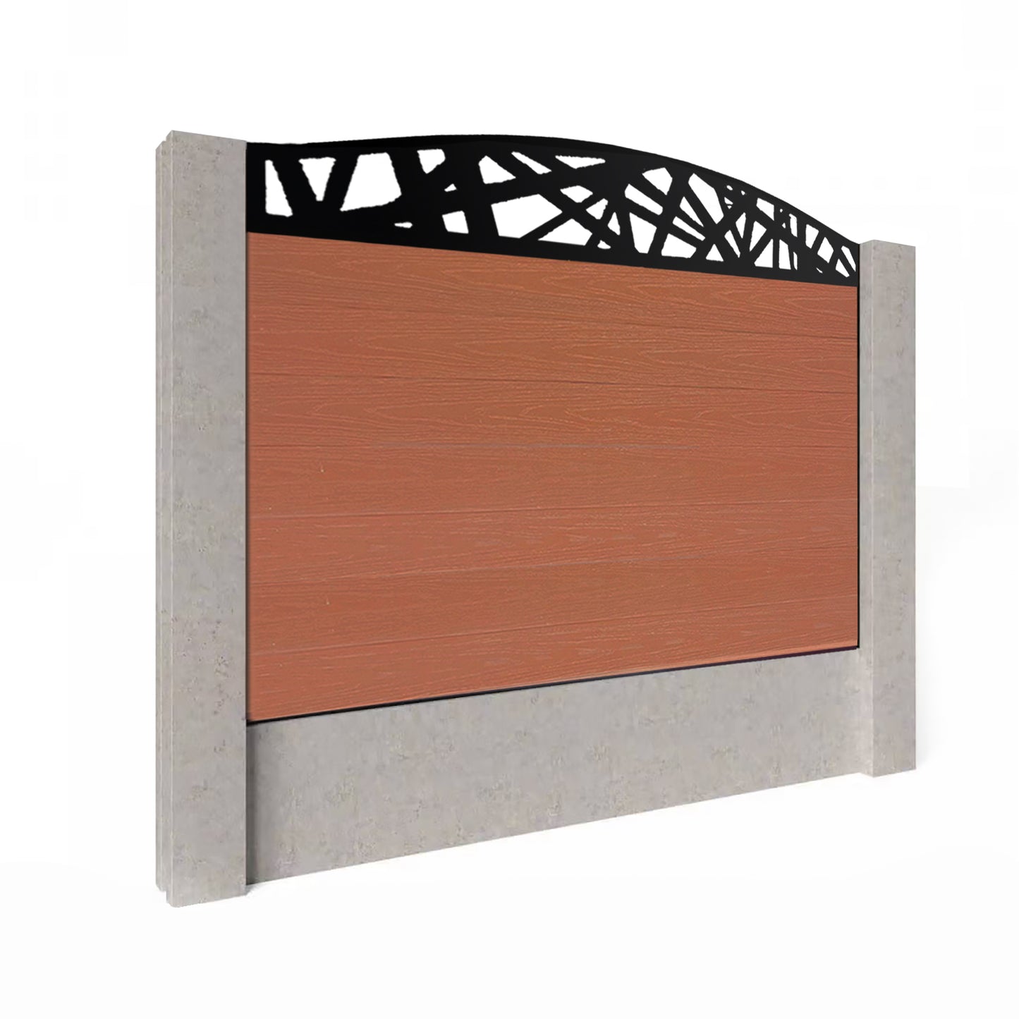 Composite Fence Kit - with Curved Laser Trellis