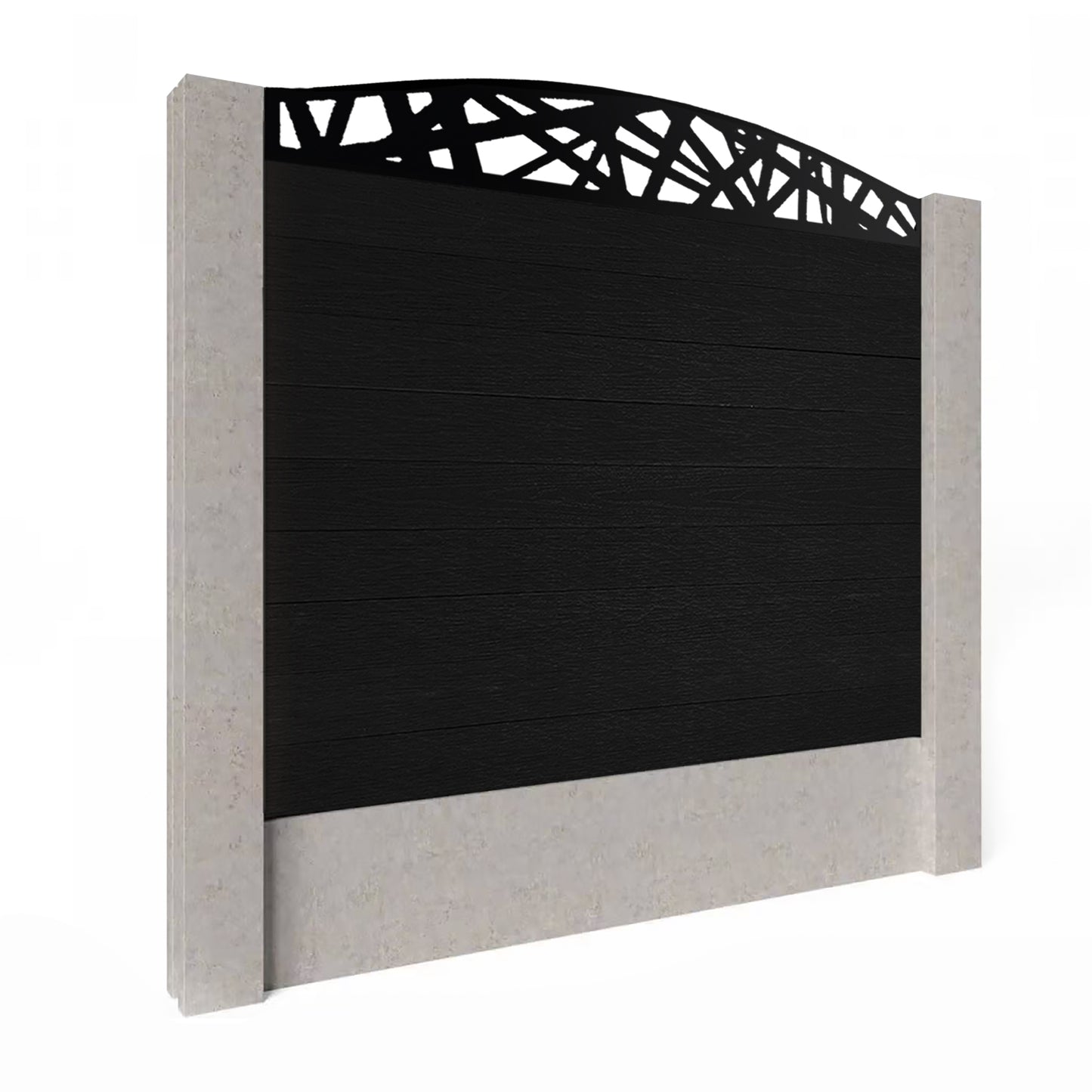 Composite Fence Kit - with Curved Laser Trellis