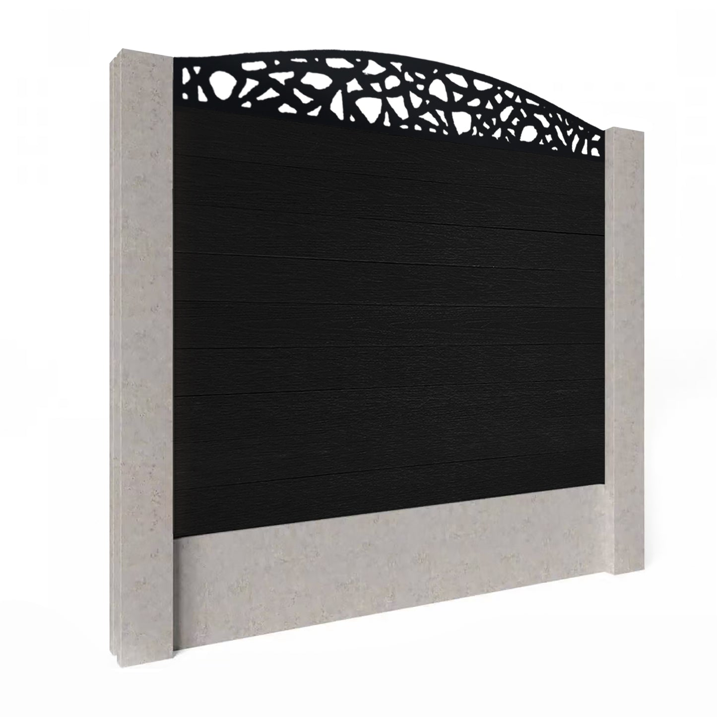 Composite Fence Kit - with Curved Pebble Trellis