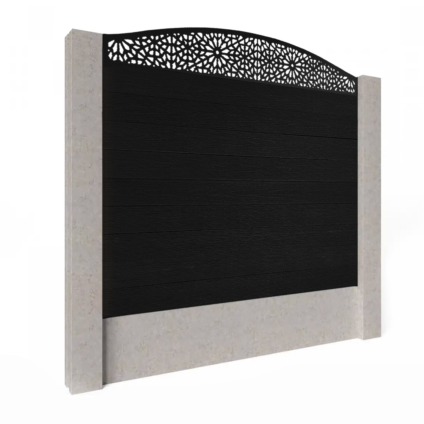 Composite Fence Kit - with Curved Morocco Trellis