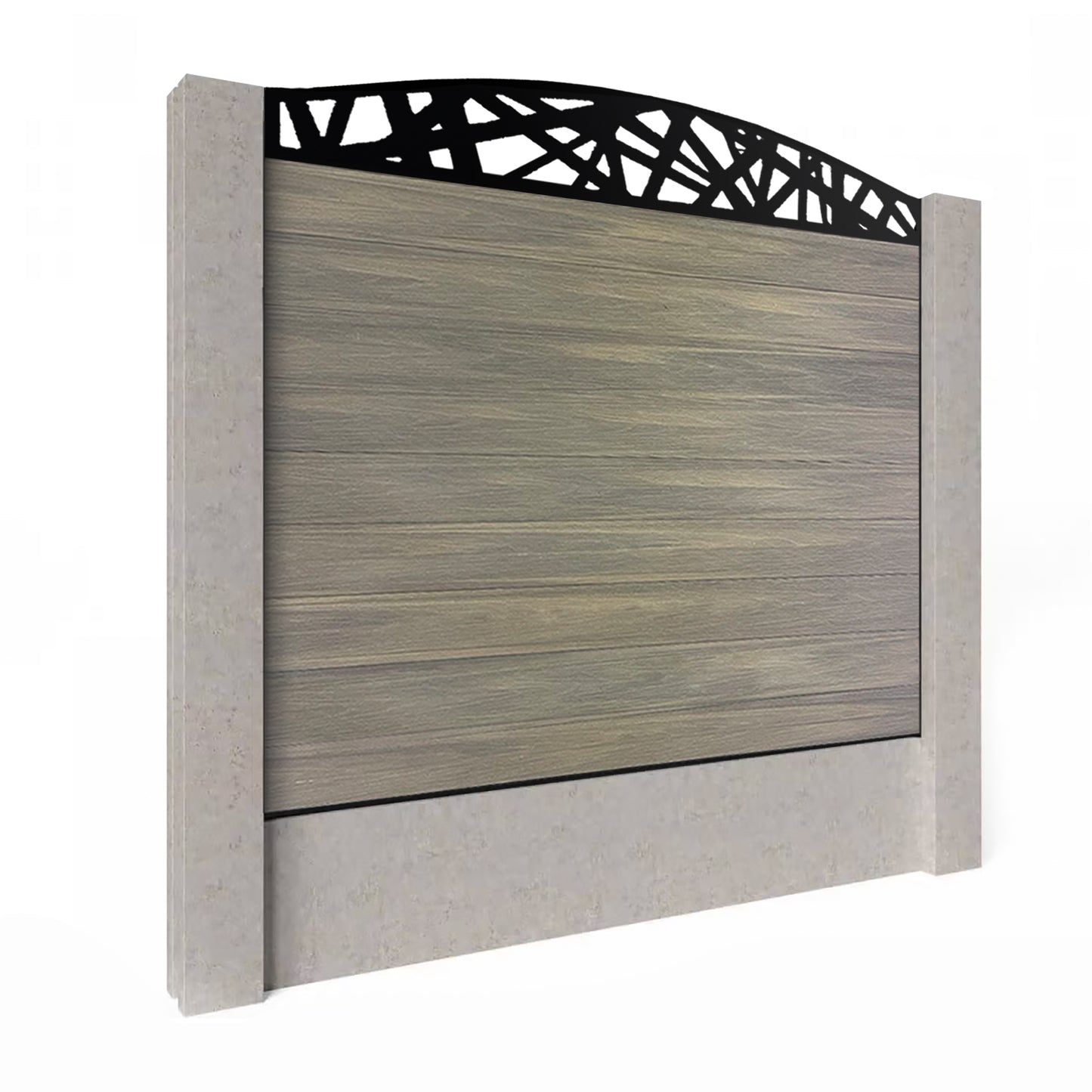 Composite Fence Kit - with Curved Laser Trellis