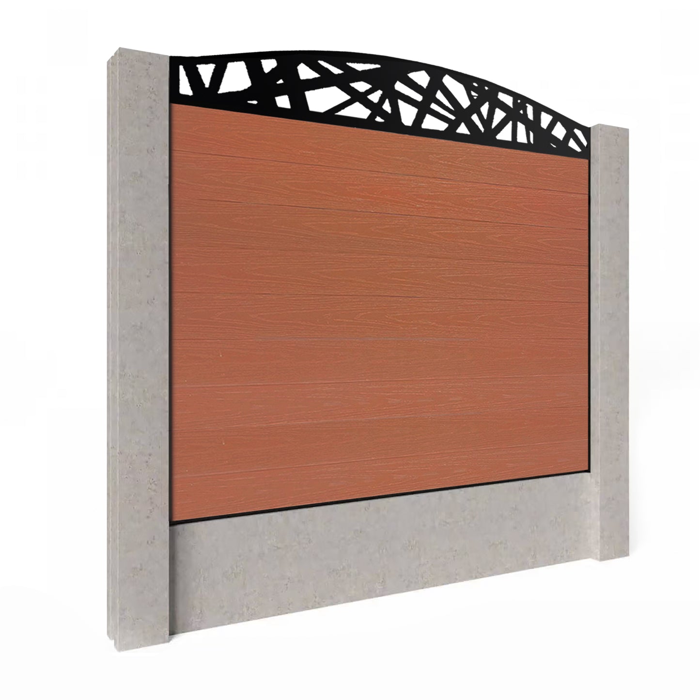 Composite Fence Kit - with Curved Laser Trellis