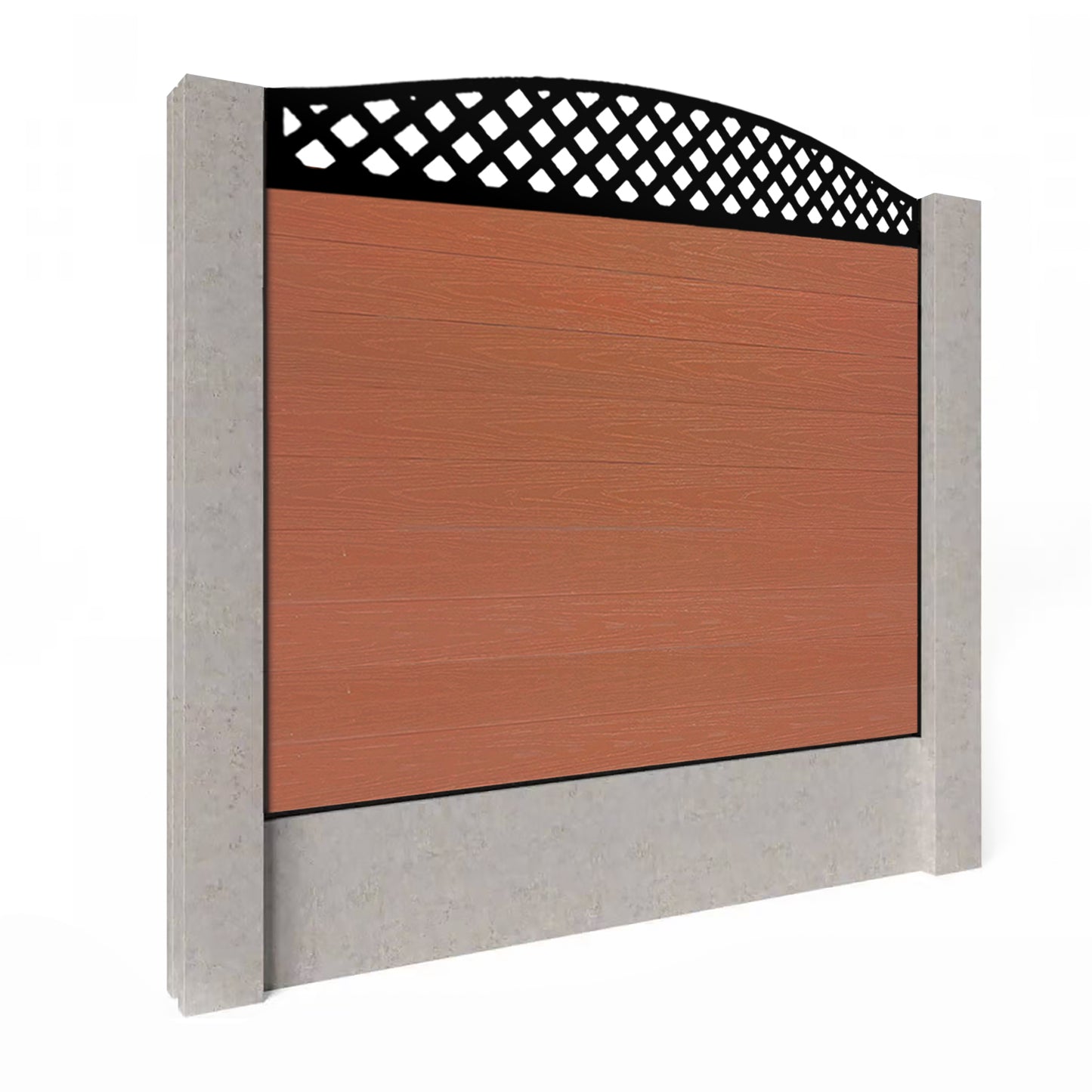 Composite Fence Kit - with Curved Wave Trellis