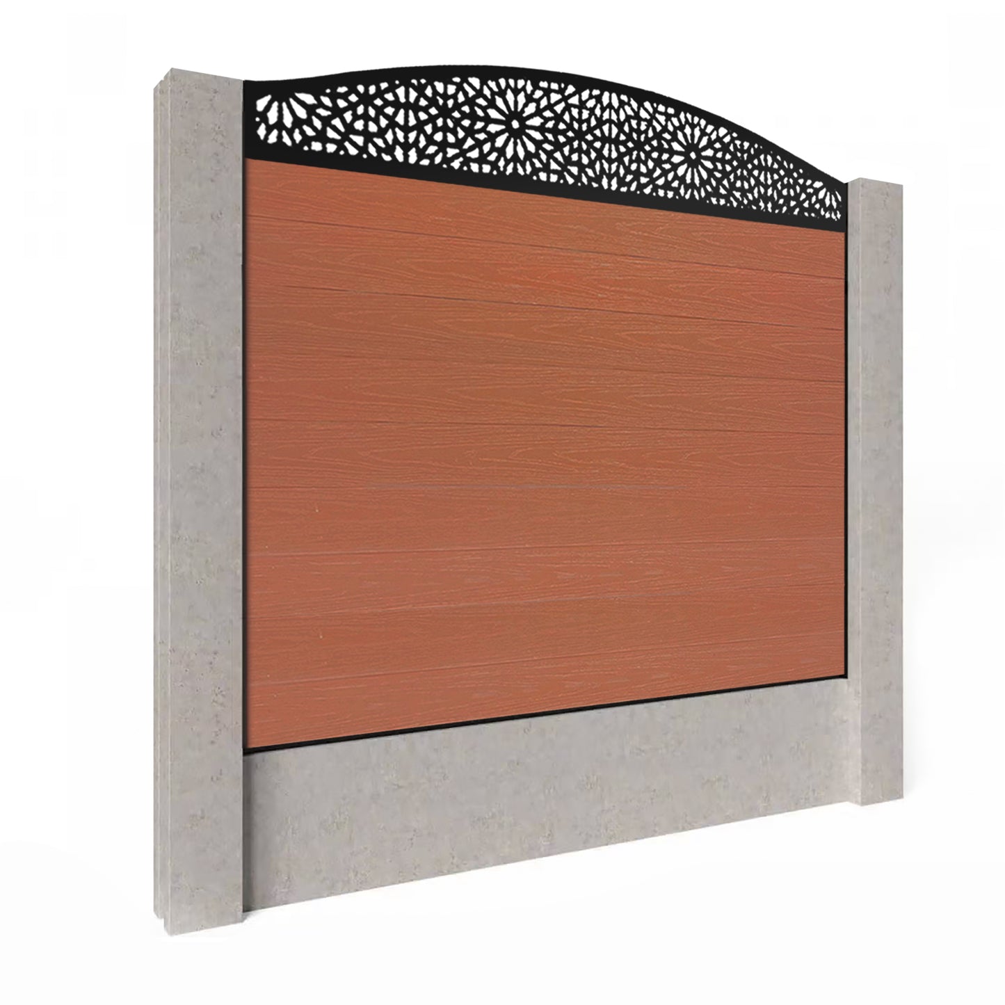 Composite Fence Kit - with Curved Morocco Trellis