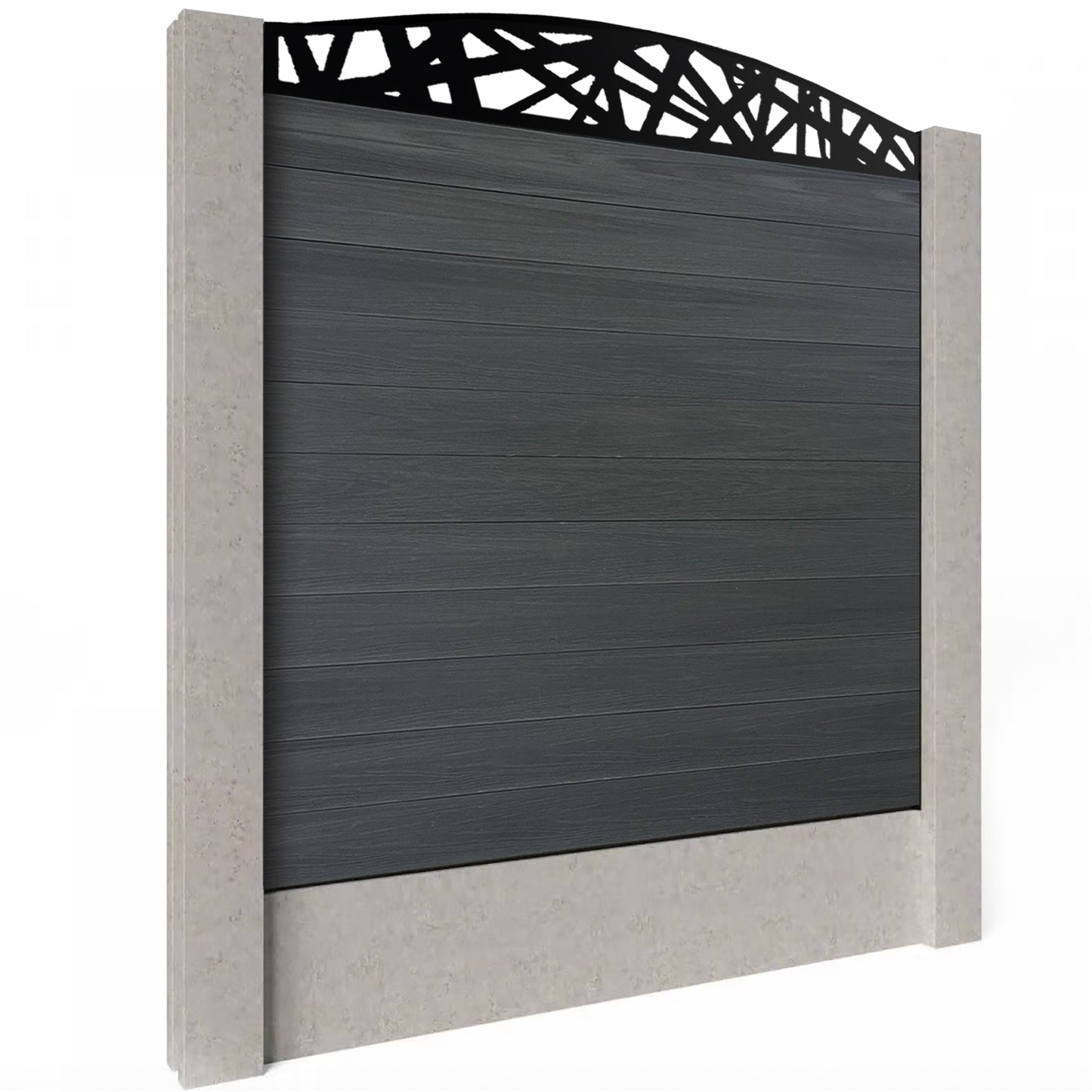 Composite Fence Kit - with Curved Laser Trellis