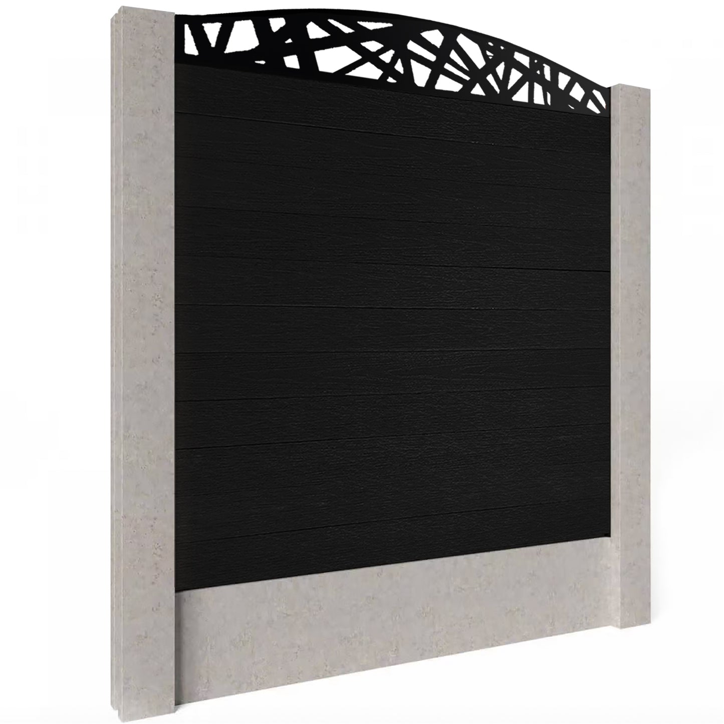 Composite Fence Kit - with Curved Laser Trellis