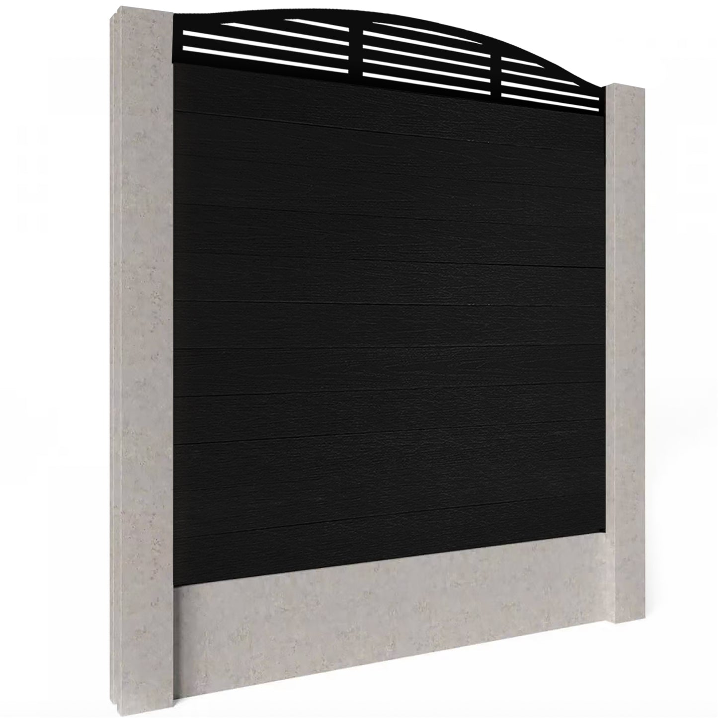 Composite Fence Kit - with Curved Slat Trellis