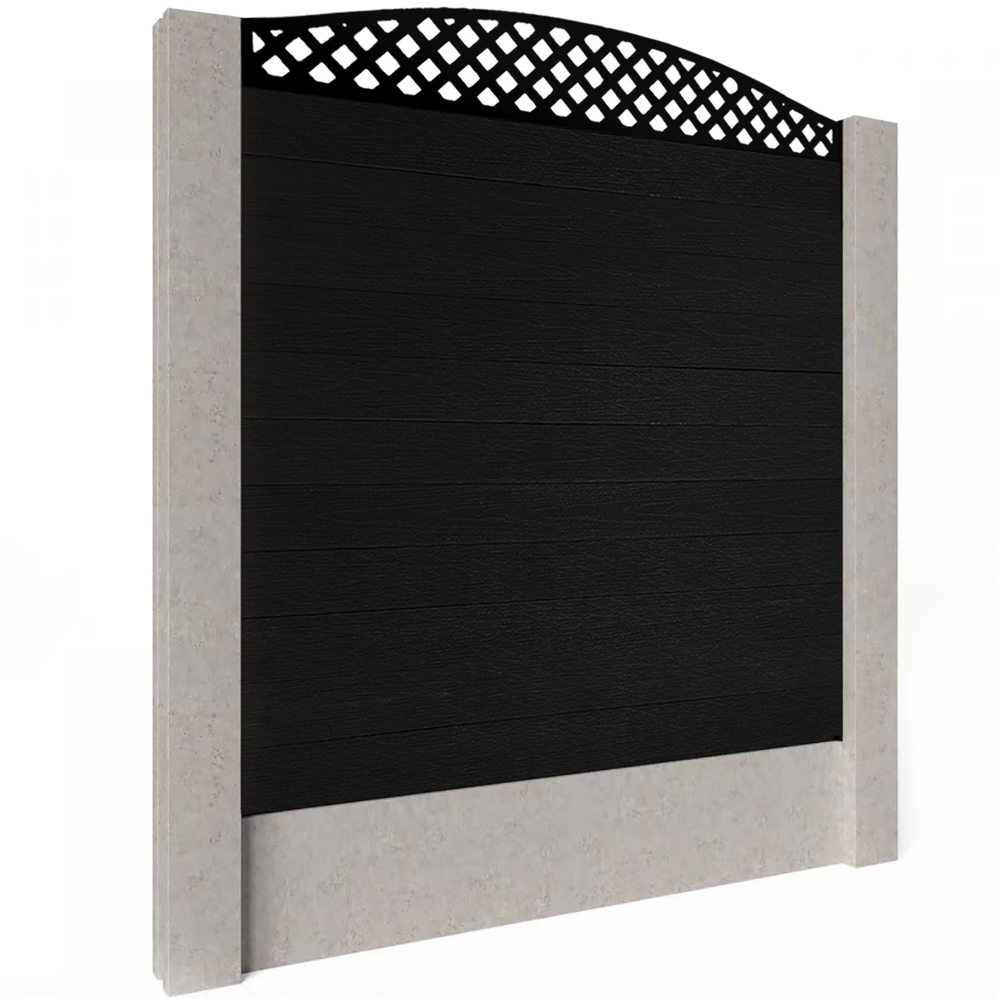 Composite Fence Kit - with Curved Wave Trellis