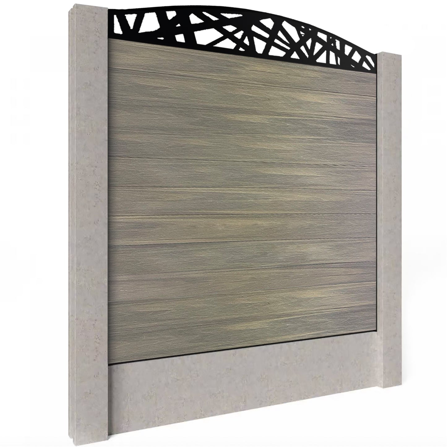 Composite Fence Kit - with Curved Laser Trellis