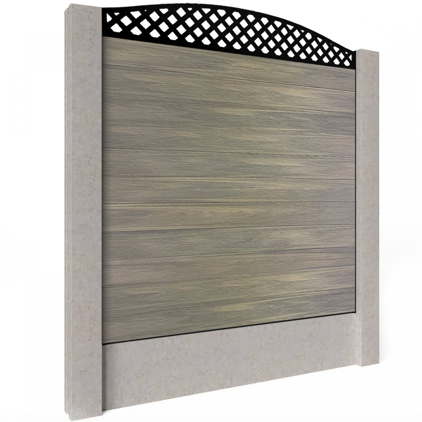 Composite Fence Kit - with Curved Wave Trellis