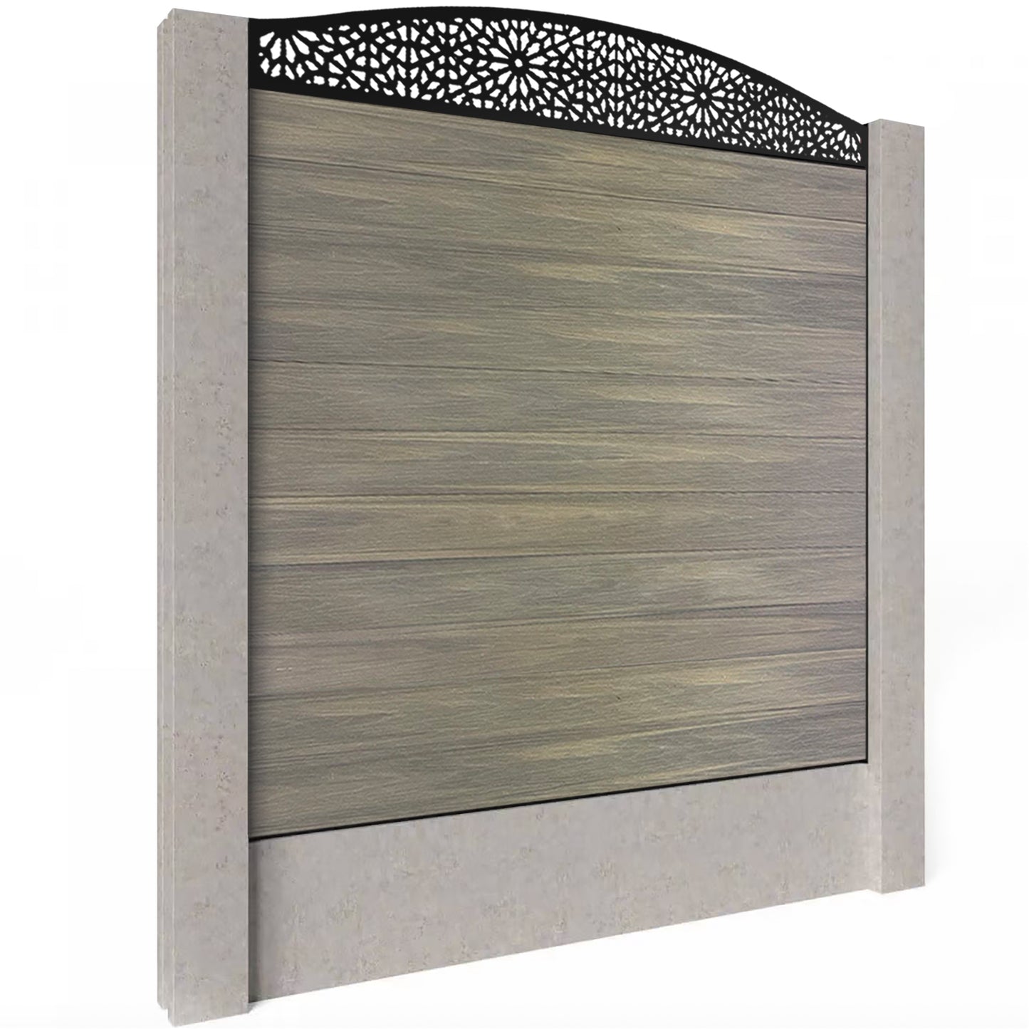 Composite Fence Kit - with Curved Morocco Trellis