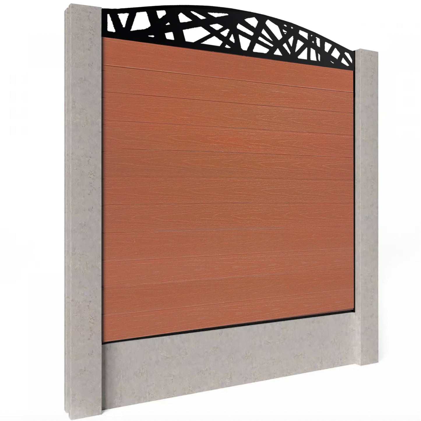 Composite Fence Kit - with Curved Laser Trellis